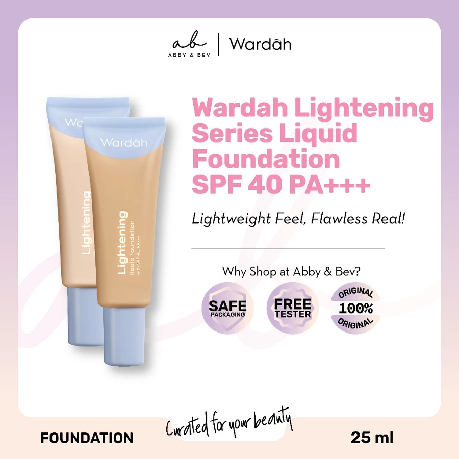 Wardah Lightening Series Liquid Foundation - Abby n Bev Toko Kosmetik Bandung
