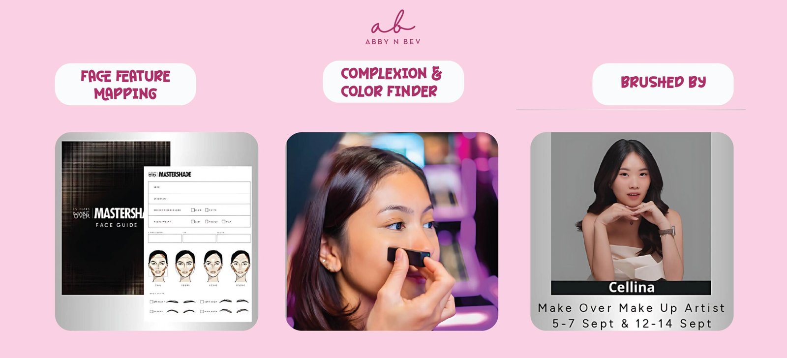 info event mastershade make over dan abby n bev toko kosmetik makeup dan skincare