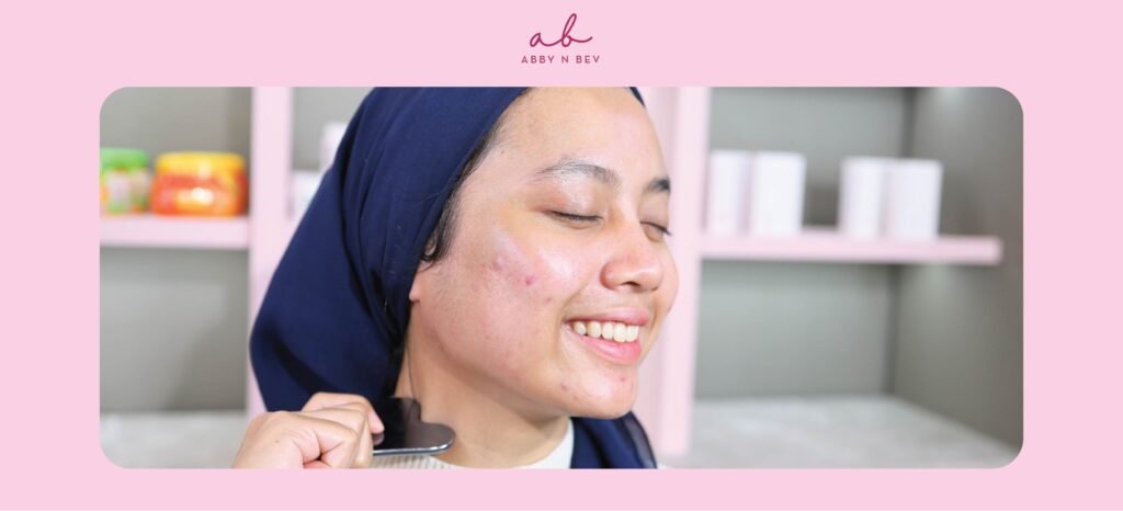 benefit face yoga class with gua sha - beautyflix - beauty event bandung abby n bev toko kosmetik