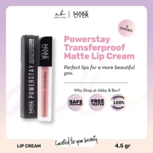 AB Make Over Powerstay Transferproof Matte Lip Cream 4,5gr Abby n Bev Toko Kosmetik Bandung