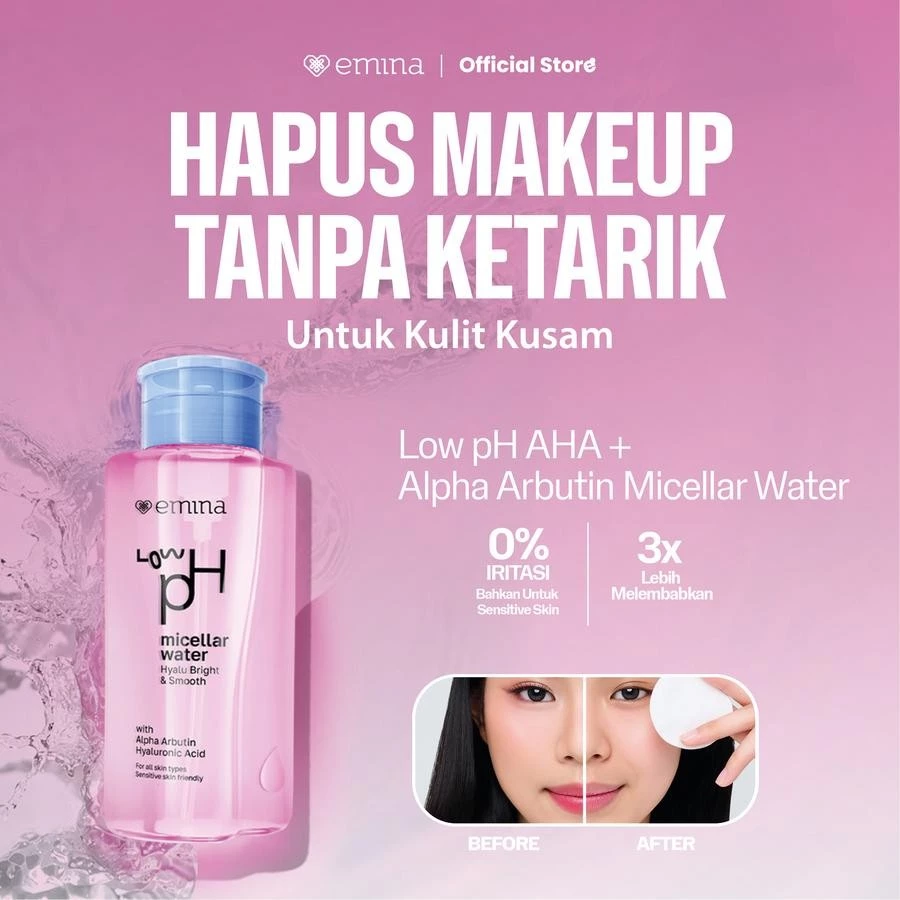Emina Low pH Micellar Water Series 125ml Abby n Bev Toko Kosmetik Bandung